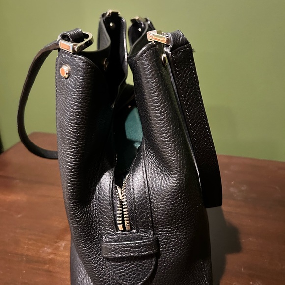 Kate Spade Black Leila Medium Leather Hobo Bag - Picture 5 of 7